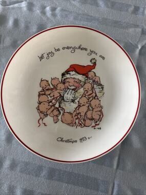 Kewpie Vintage Holiday Plate